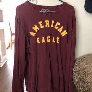 American eagle stitched long sleeve shirt